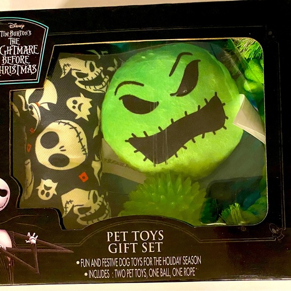 Disney Dog The Nightmare Before Christmas Pet Toys Gift Set Nib